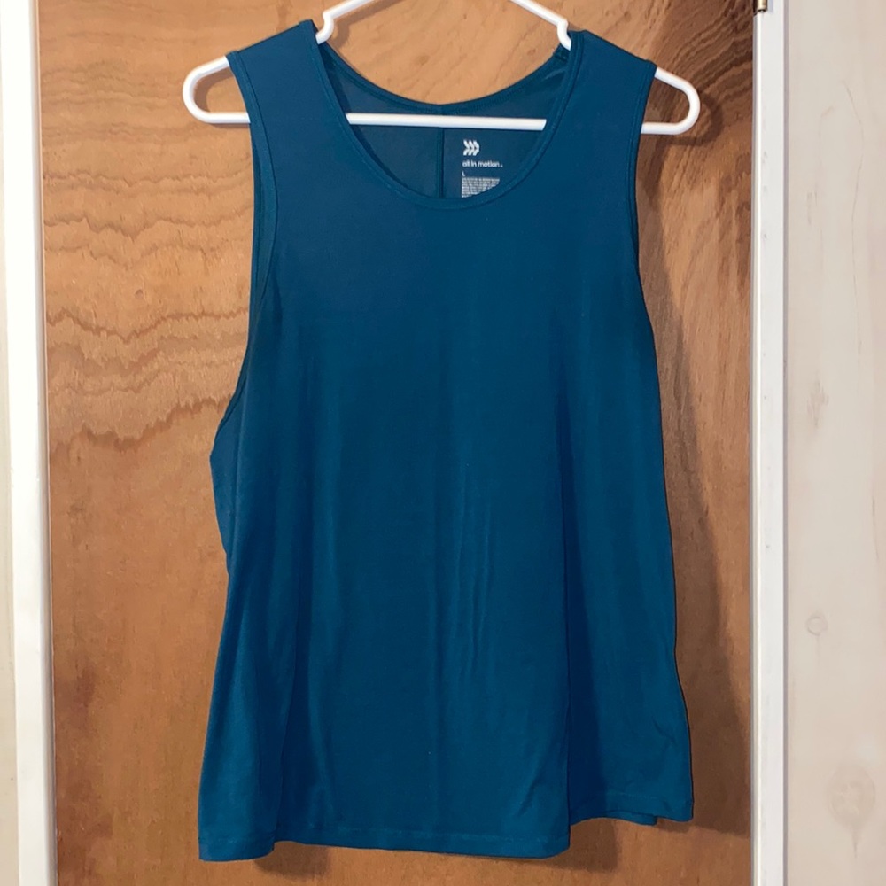 Large Blue Workout Tank